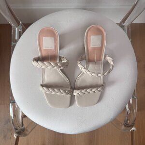 NWT Dolce Vita Nariko Braided Block Heel – Cream Sandals – Size 8.5